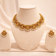 Padma Lakshmi Pearl Temple Necklace