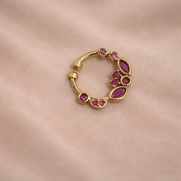 Ruby Elegance Nose pin