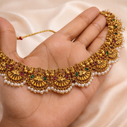 Padma Lakshmi Pearl Temple Necklace