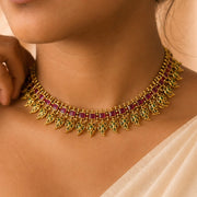Anashwara premium ruby emerald Necklace