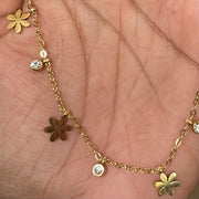 Tiny flowers Anti tarnish Necklace