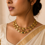 KUSUMA COINS Double layered necklace