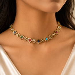 Varna Shobha AD necklace