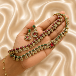 Lux Soundarya Double layered Necklace
