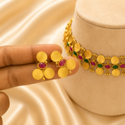 Manohari coin choker with Earrings