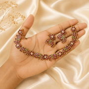 Ruby Elephant floral choker