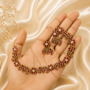 Ruby Elephant floral choker