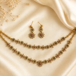 Manjari double layered necklace
