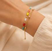 Colour play anti tarnish bracelet