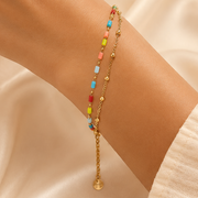 Colour play anti tarnish bracelet