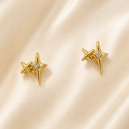 Sparkling stars- Anti Tarnish stainless steel earstuds