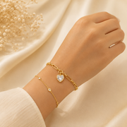 Hanging Heart - Anti tarnish bracelet