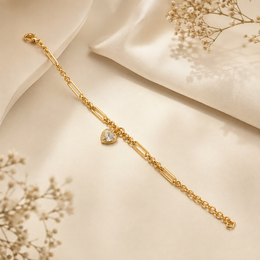 Hanging Heart - Anti tarnish bracelet