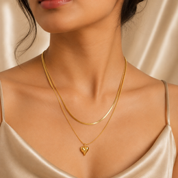 Serpantine Stack - Anti tarnish Necklace
