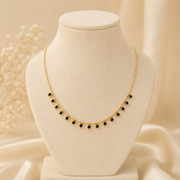 Black Pearl clusters- Anti tarnish Necklace