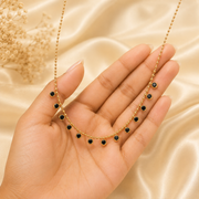 Black Pearl clusters- Anti tarnish Necklace