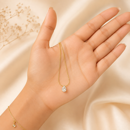 Tear drop Pendant Anti tarnish Necklace