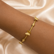 Petal dancer - Anti tarnish Bangle cuff/ Bracelet