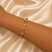 Bella Bow Bangle cuff -Anti tarnish