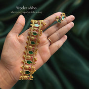 TRADITIONAL PALAKKA CHOKER WITH RUBY BEADS