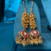 GOLDEN AURA HANGING JHUMKA