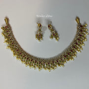 RAJARANI PEARL GUTTAPUSALU NECKLACE SET