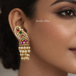 Pink Peacock Pearl Drops