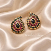 The emerald ruby Mango stud