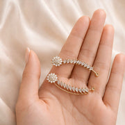 Floral Leafy Ear Cuff