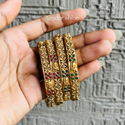 HARITHA RAKTHA STONE BANGLES (PACK OF 4)