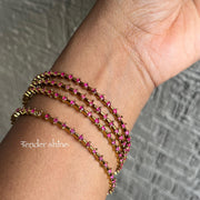 Panchranga Crystal Bangles