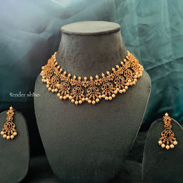 ROYAL RUBY GUTTAPUSALU NECKLACE SET