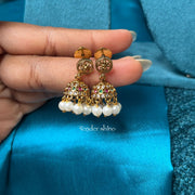 TINY PEARLS LAKSHMI JHUMKA