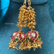 GOLDEN AURA HANGING JHUMKA