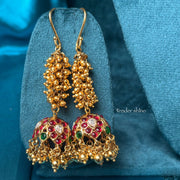GOLDEN AURA HANGING JHUMKA