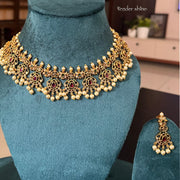 ROYAL RUBY GUTTAPUSALU NECKLACE SET
