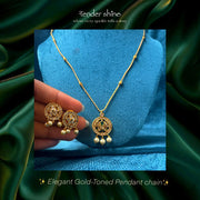 ELEGANT GOLD TONED PENDANT CHAIN
