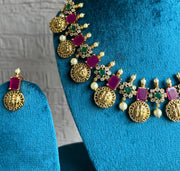 TEMPLE TREASURE RUBY COIN MALA