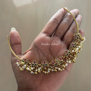 Pink petal pearl necklace