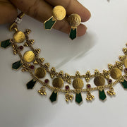 Haritha Kaasu Choker With earrings