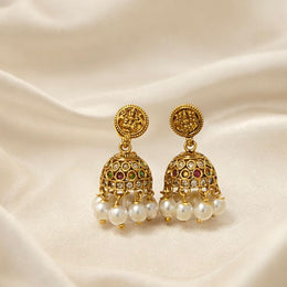 TINY PEARLS LAKSHMI JHUMKA