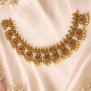 ROYAL RUBY GUTTAPUSALU NECKLACE SET