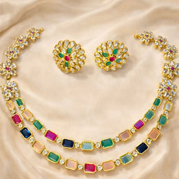 COLOR PLAY NAVARATNA NECKLACE
