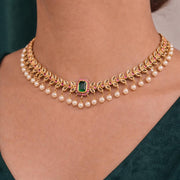 PARNA PEARL DROPS NECKLACE