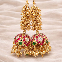 GOLDEN AURA HANGING JHUMKA