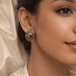 The emerald ruby Mango stud